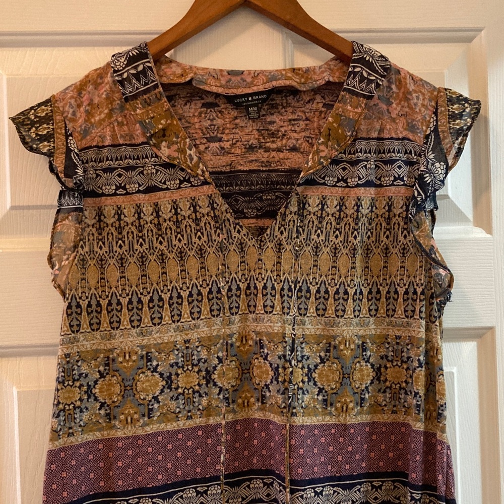 Lucky Brand Boho Patterned Blouse - Picture 3 of 4